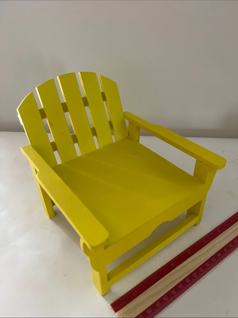 Yellow Adirondack Style Mini Chair holds cocktail napkins